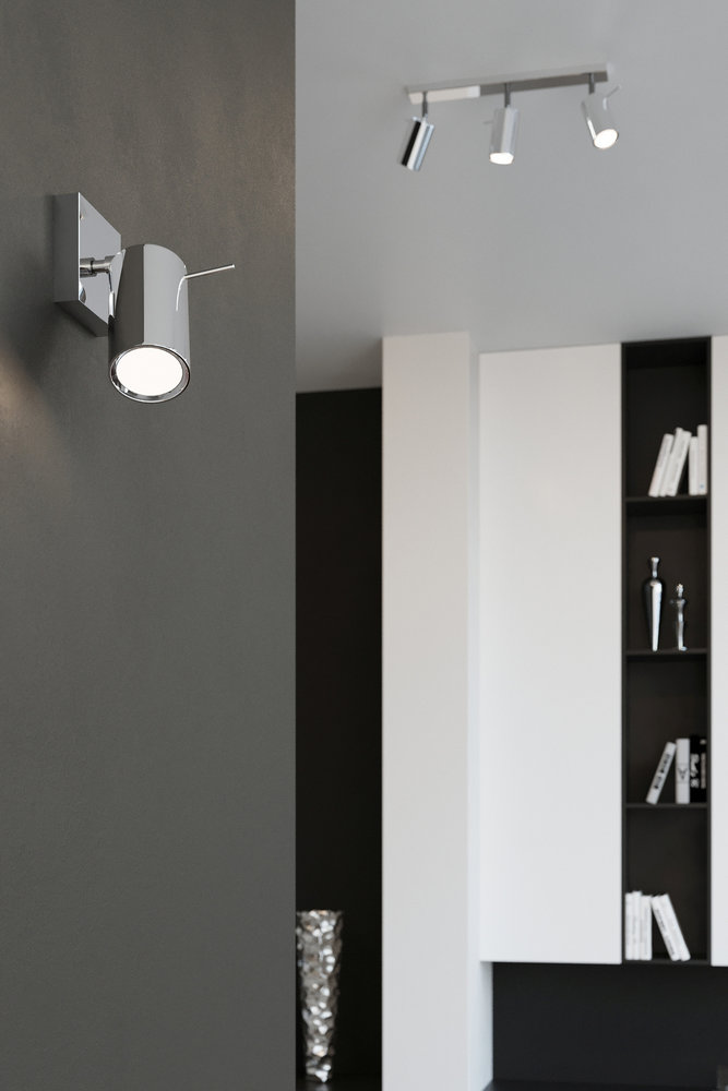 Sollux Lighting LED Plafondspot chrome RING - 3 x GU10 aansluiting Sollux Lighting LED Plafondspot chrome RING - 3 x GU10 aansluiting