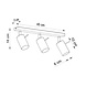 LED Plafondspot zwart RING - 3 x GU10 aansluiting LED Plafondspot zwart RING - 3 x GU10 aansluiting