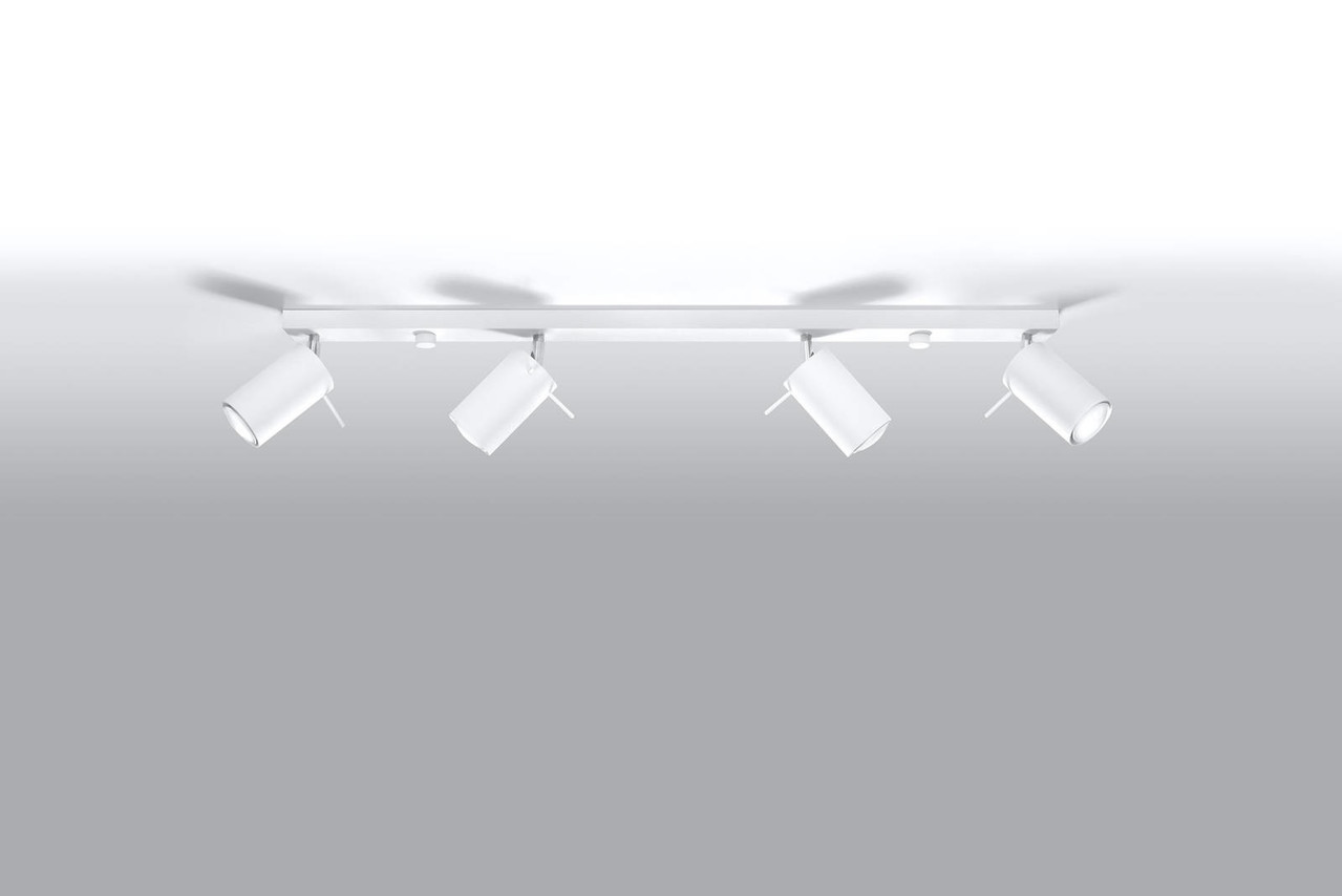 Sollux Lighting LED Plafondspot wit RING - 4 x GU10 aansluiting Sollux Lighting LED Plafondspot wit RING - 4 x GU10 aansluiting