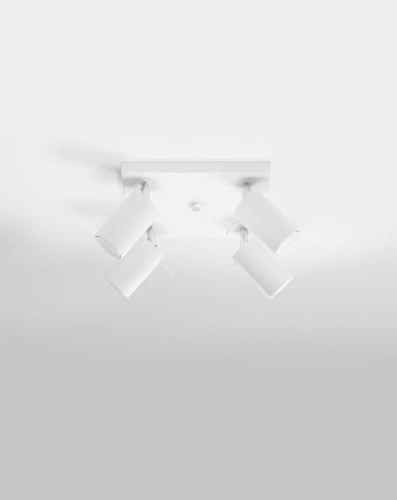 Sollux Lighting LED Plafondspot wit RING - 4 x GU10 aansluiting Sollux Lighting LED Plafondspot wit RING - 4 x GU10 aansluiting