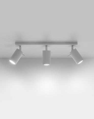 Sollux Lighting LED Plafondspot wit RING - 3 x GU10 aansluiting Sollux Lighting LED Plafondspot wit RING - 3 x GU10 aansluiting