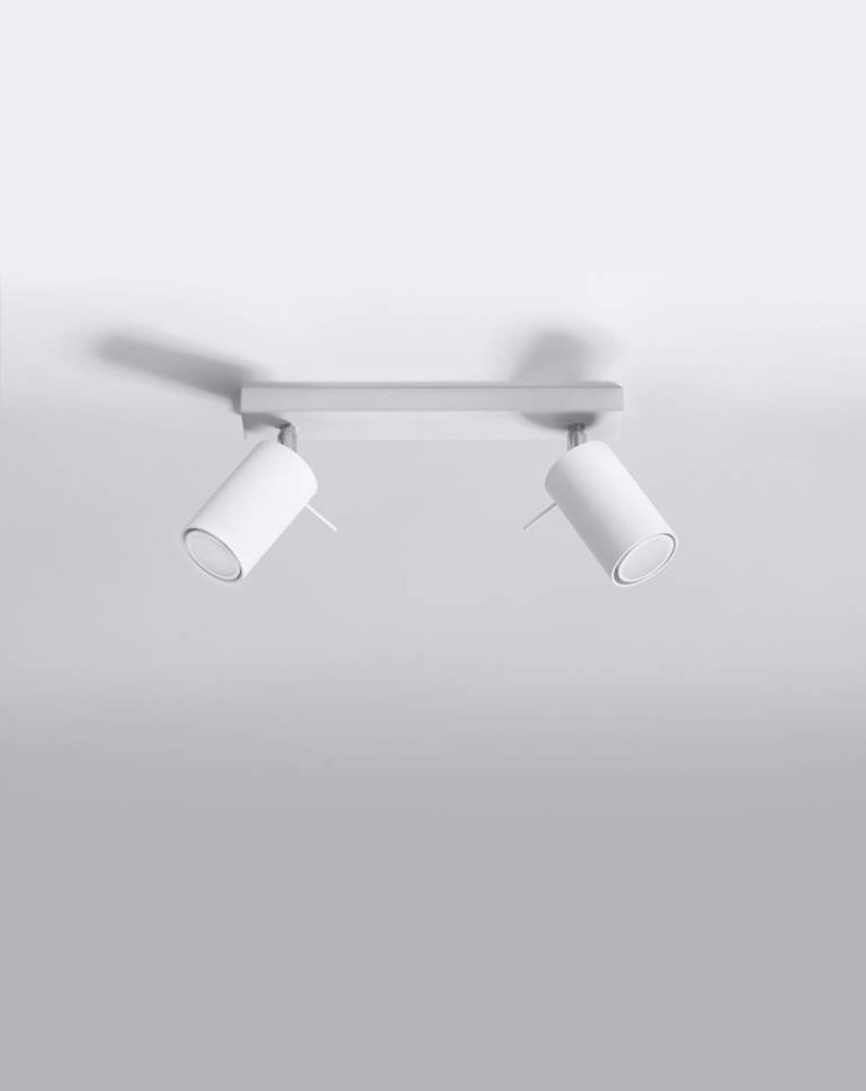 Sollux Lighting LED Plafondspot wit RING - 2 x GU10 aansluiting Sollux Lighting LED Plafondspot wit RING - 2 x GU10 aansluiting
