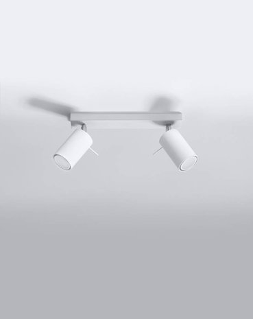 Sollux Lighting LED Plafondspot wit RING - 2 x GU10 aansluiting Sollux Lighting LED Plafondspot wit RING - 2 x GU10 aansluiting