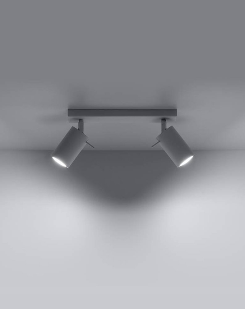 Sollux Lighting LED Plafondspot wit RING - 2 x GU10 aansluiting Sollux Lighting LED Plafondspot wit RING - 2 x GU10 aansluiting