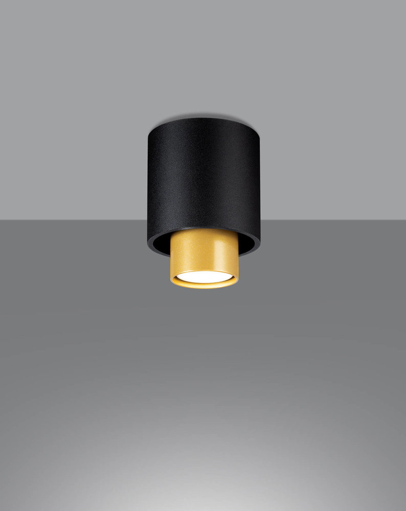 Sollux Lighting LED Plafondspot zwart NESI - 1 x GU10 aansluiting