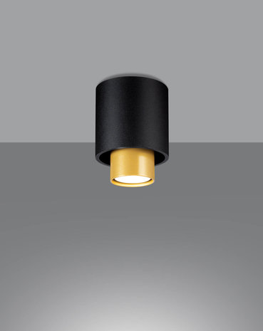 Sollux Lighting LED Plafondspot zwart NESI - 1 x GU10 aansluiting
