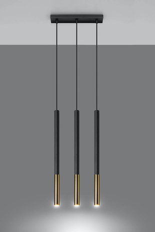 Sollux Lighting LED Hanglamp zwart goud MOZAICA - 3 x G9 aansluiting Sollux Lighting LED Hanglamp zwart goud MOZAICA - 3 x G9 aansluiting