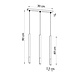 LED Hanglamp zwart goud MOZAICA - 3 x G9 aansluiting LED Hanglamp zwart goud MOZAICA - 3 x G9 aansluiting