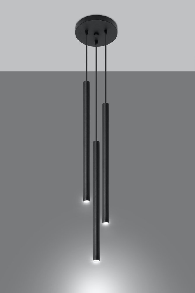 Sollux Lighting LED Hanglamp zwart PASTELO - 3 x G9 aansluiting Sollux Lighting LED Hanglamp zwart PASTELO - 3 x G9 aansluiting