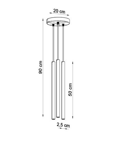 Sollux Lighting LED Hanglamp zwart PASTELO - 3 x G9 aansluiting Sollux Lighting LED Hanglamp zwart PASTELO - 3 x G9 aansluiting