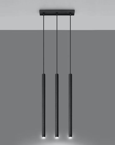 Sollux Lighting LED Hanglamp zwart PASTELO - 3 x G9 aansluiting Sollux Lighting LED Hanglamp zwart PASTELO - 3 x G9 aansluiting