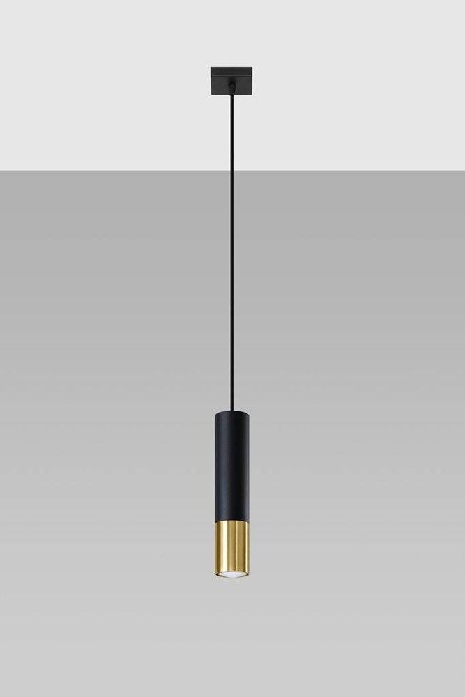Sollux Lighting LED Hanglamp zwart goud LOOPEZ - 1 x GU10 aansluiting Sollux Lighting LED Hanglamp zwart goud LOOPEZ - 1 x GU10 aansluiting
