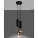 LED Hanglamp zwart koper LOOPEZ - 3 x GU10 aansluiting LED Hanglamp zwart koper LOOPEZ - 3 x GU10 aansluiting