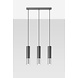 LED Hanglamp zwart chrome LOOPEZ - 3 x GU10 aansluiting LED Hanglamp zwart chrome LOOPEZ - 3 x GU10 aansluiting