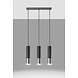 LED Hanglamp zwart chrome LOOPEZ - 3 x GU10 aansluiting LED Hanglamp zwart chrome LOOPEZ - 3 x GU10 aansluiting