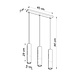 LED Hanglamp zwart chrome LOOPEZ - 3 x GU10 aansluiting LED Hanglamp zwart chrome LOOPEZ - 3 x GU10 aansluiting