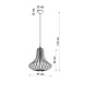 LED Hanglamp hout ELZA - 1 x E27 aansluiting LED Hanglamp hout ELZA - 1 x E27 aansluiting