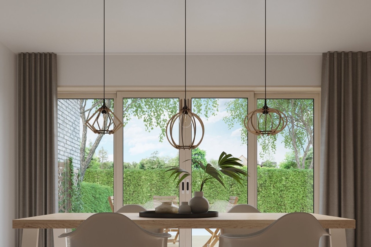 Sollux Lighting LED Hanglamp hout POMPELMO - 1 x E27 aansluiting