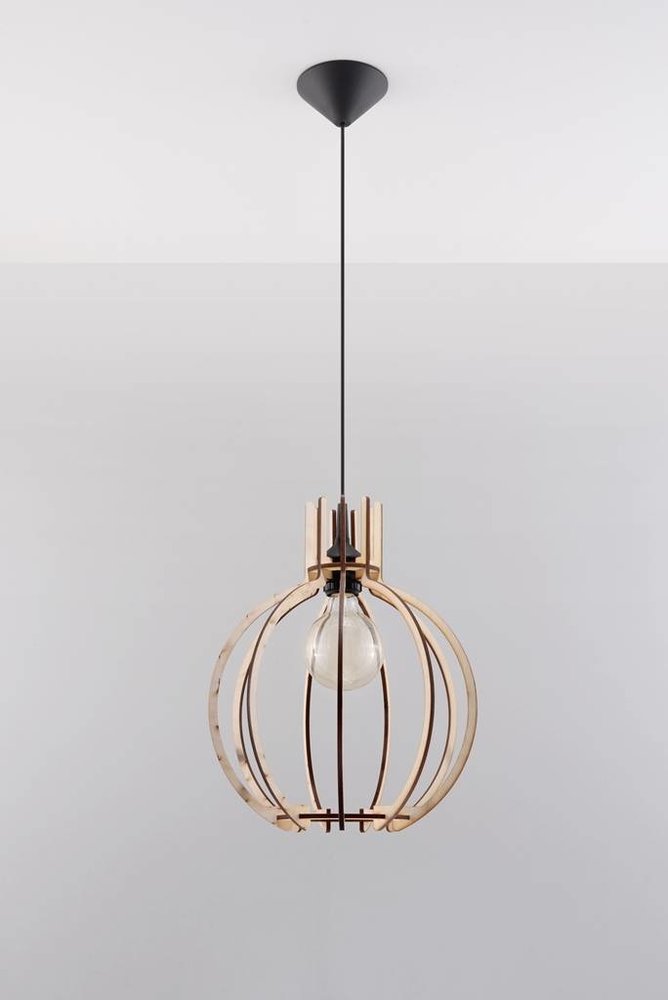 Sollux Lighting LED Hanglamp hout ARANCIA - 1 x E27 aansluiting Sollux Lighting LED Hanglamp hout ARANCIA - 1 x E27 aansluiting
