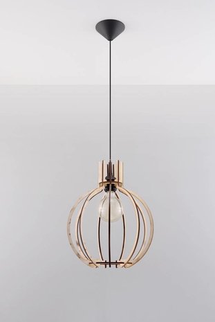 Sollux Lighting LED Hanglamp hout ARANCIA - 1 x E27 aansluiting Sollux Lighting LED Hanglamp hout ARANCIA - 1 x E27 aansluiting