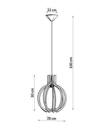 Sollux Lighting LED Hanglamp hout ARANCIA - 1 x E27 aansluiting Sollux Lighting LED Hanglamp hout ARANCIA - 1 x E27 aansluiting
