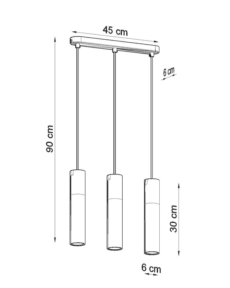 Sollux Lighting LED Hanglamp zwart beton BORGIO - 3 x GU10 aansluiting Sollux Lighting LED Hanglamp zwart beton BORGIO - 3 x GU10 aansluiting