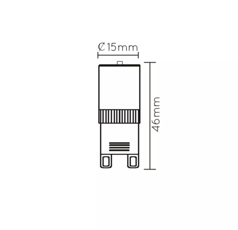 LED G9 dimbaar - 3,5W vervangt 35W - 2700K warm wit licht - 15x46 - Ledlichtdiscounter.nl