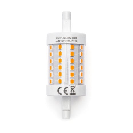 LED R7S lamp - 8W warm wit licht - 78mm - niet dimbaar - Ledlichtdiscounter.nl