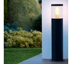 Lucide FEDOR - Sokkellamp Buiten - 1xE27 - IP44 - Zwart