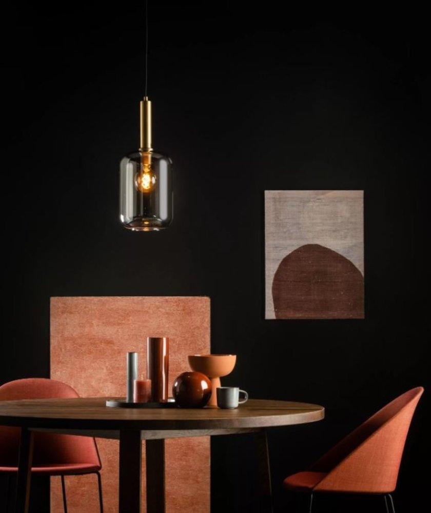 Lucide Lucide JOANET - Hanglamp - Ø 22 cm - 1xE27 - Fumé Lucide Lucide JOANET - Hanglamp - Ø 22 cm - 1xE27 - Fumé