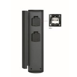 Lucide POWERPOINT - Buitenstopcontact zuil – Stopcontacten met randaarde – Type F - EUR/RUS standaard - Ø 10 cm - IP44 – Antraciet