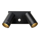 Lucide LED Wandspot Buiten - 2xGU10 - IP54 - Zwart