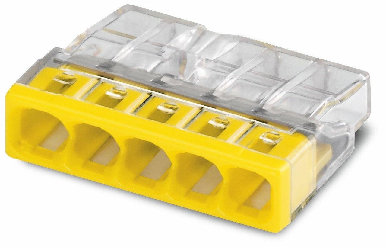 WAGO Lasklem 5-voudig 0,5-2,5 mm² 2273-205 - 100 stuks WAGO Lasklem 5-voudig 0,5-2,5 mm² 2273-205 - 100 stuks