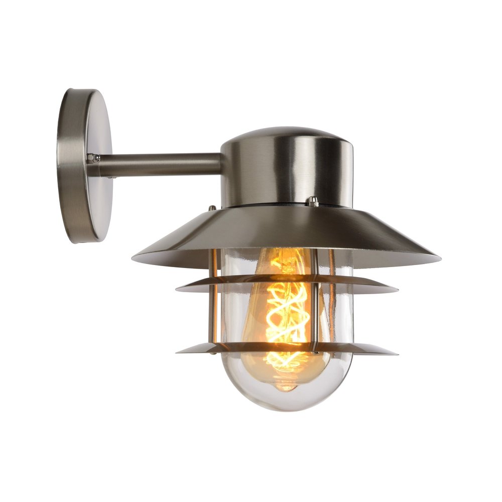 Lucide ZICO - Wandlamp Buiten - 1xE27 - IP44 - Mat chroom Lucide ZICO - Wandlamp Buiten - 1xE27 - IP44 - Mat chroom
