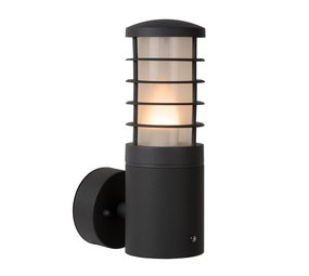 Lucide SOLID - Wandlamp Buiten - Ø 9 cm - 1xE27 - IP54 - Antraciet