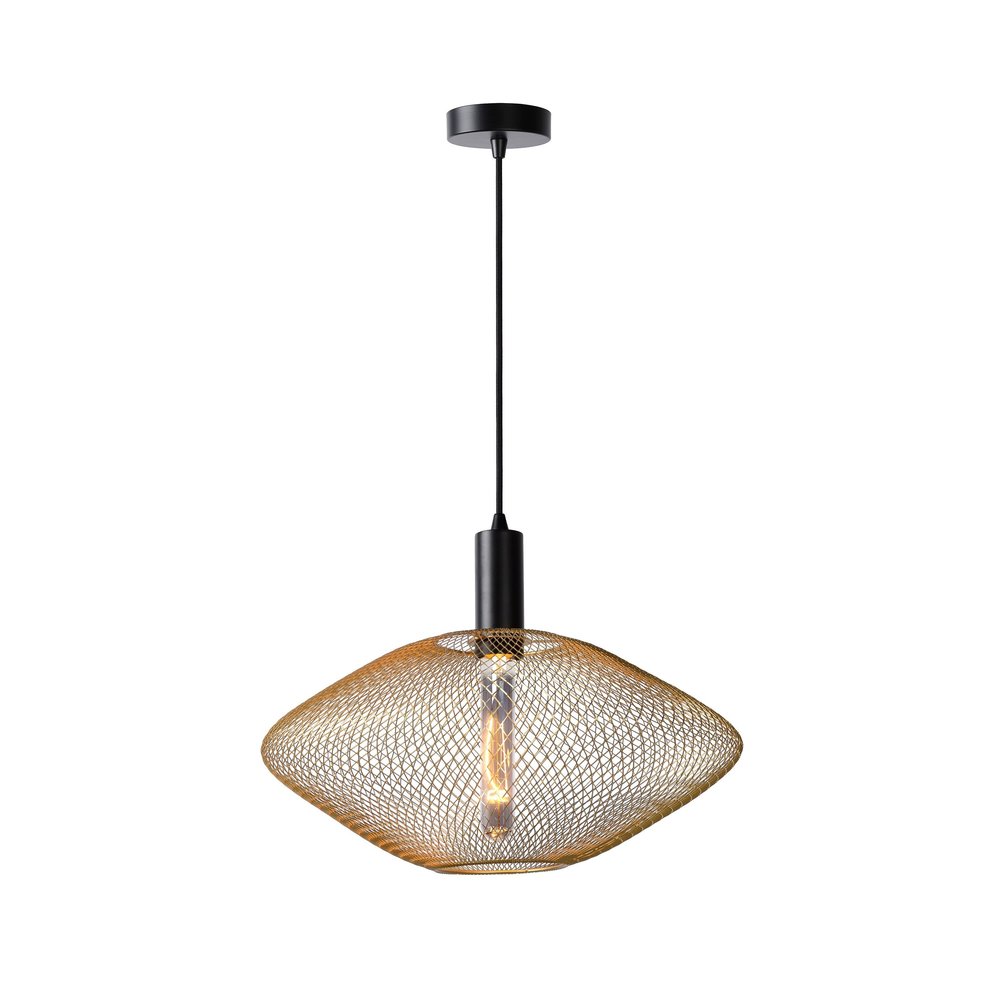 Lucide MESH - Hanglamp - Ø 45 cm - 1xE27 - Mat Goud / Messing