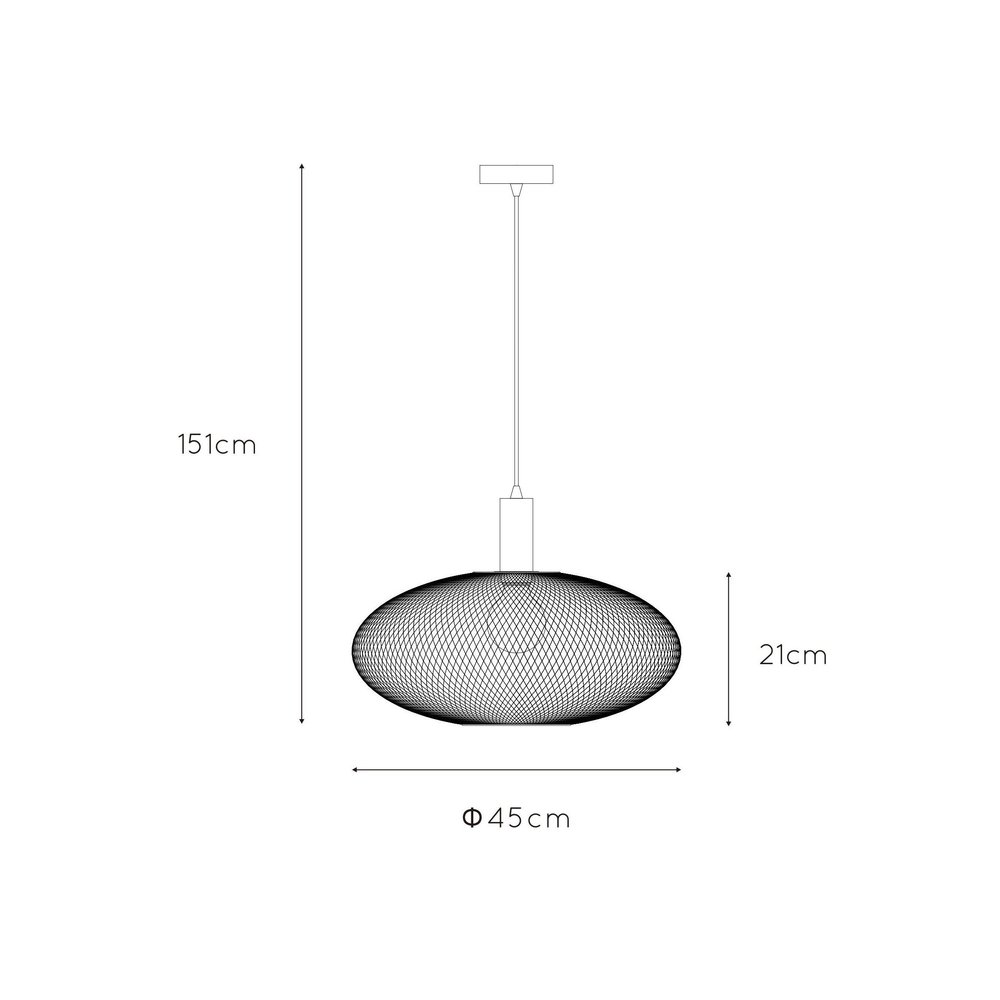 Lucide MESH - Hanglamp - Ø 45 cm - 1xE27 - Mat Goud / Messing