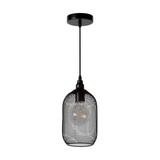Lucide MESH - Hanglamp - Ø 15 cm - 1xE27 - Zwart