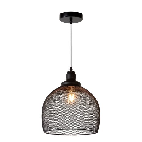 Lucide MESH - Hanglamp - Ø 28 cm - 1xE27 - Zwart