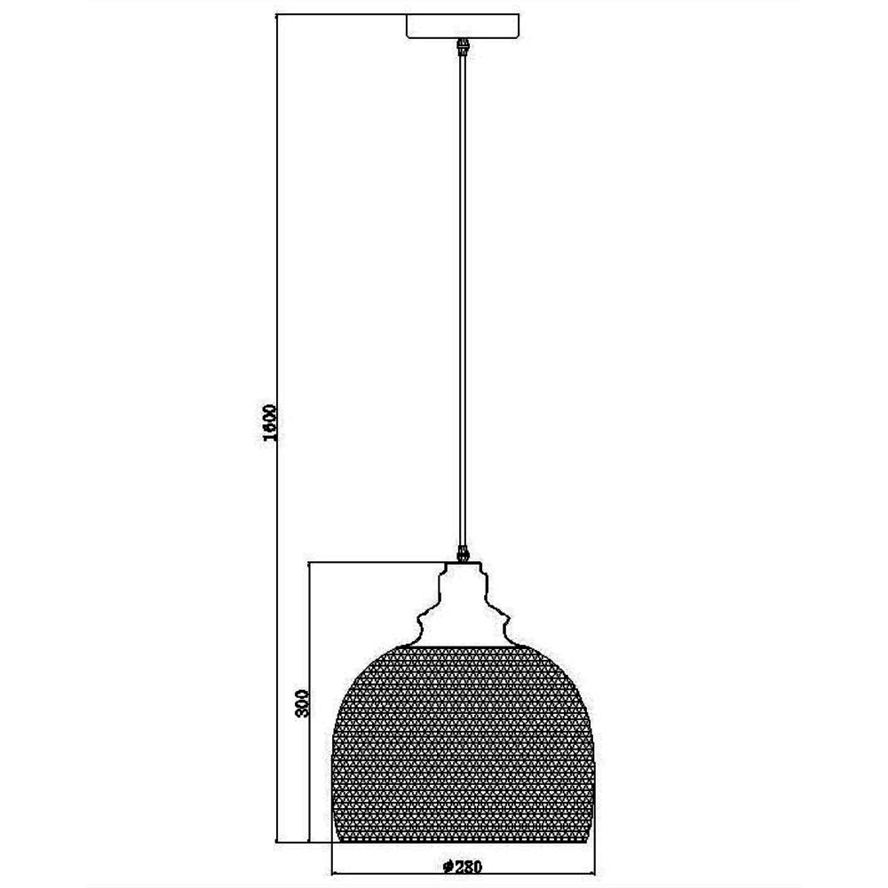 Lucide MESH - Hanglamp - Ø 28 cm - 1xE27 - Zwart