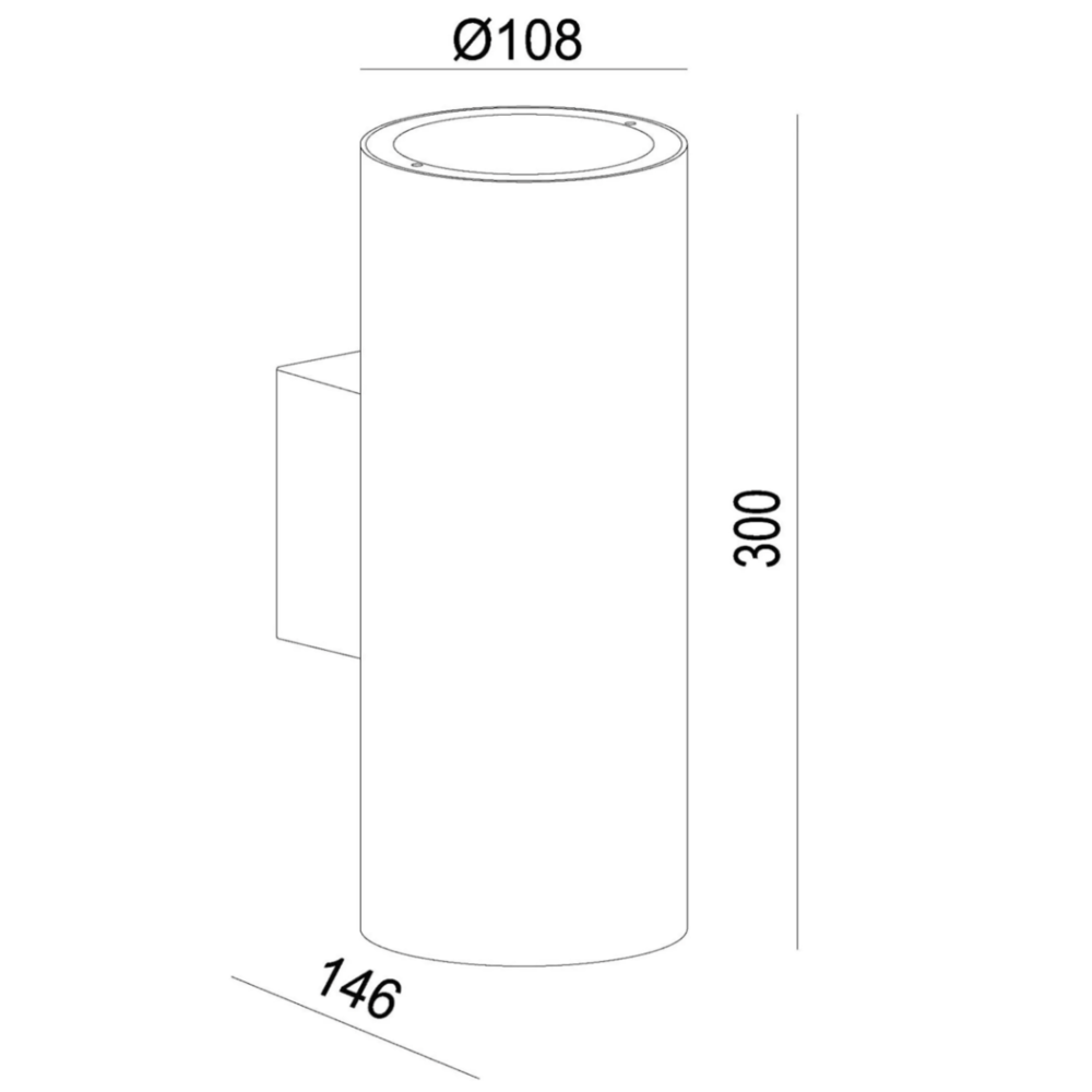 Lucide VOLANTIS - Wandspot Buiten - 2xE27 - IP54 - Zwart