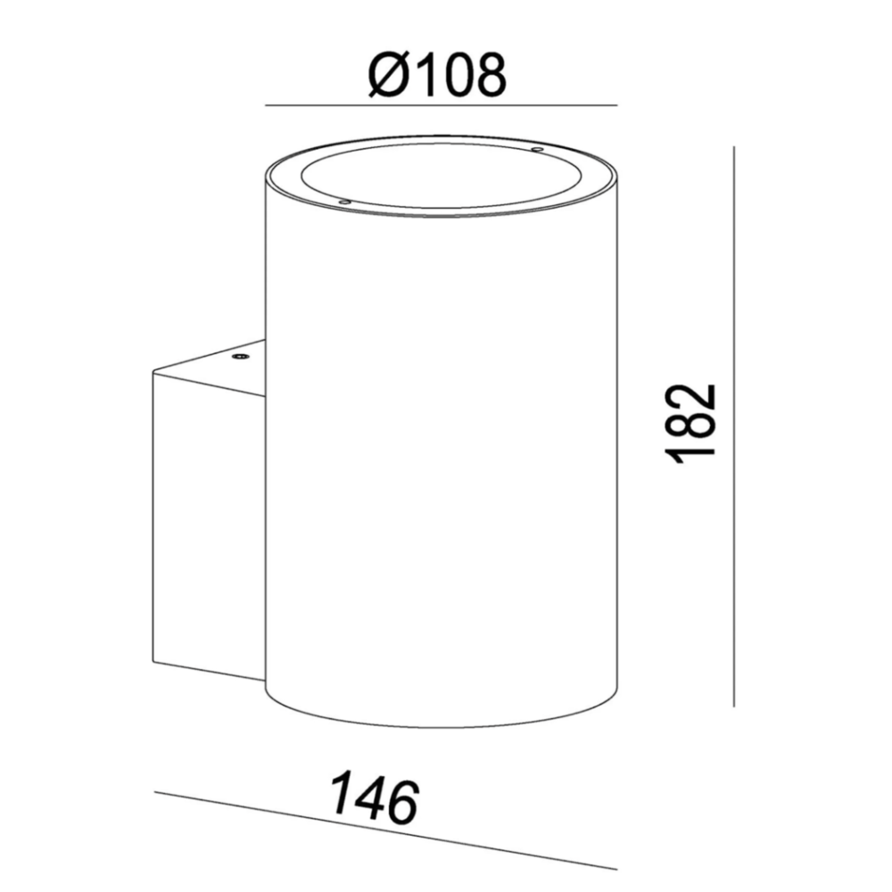 Lucide VOLANTIS - Wandspot Buiten - 1xE27 - IP54 - Zwart