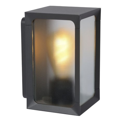 Lucide CAGE - Wandlamp Buiten - LED - 1xE27 - IP44 - Antraciet Lucide CAGE - Wandlamp Buiten - LED - 1xE27 - IP44 - Antraciet