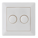 LCB LED Dimmer DUO afdekraam / afdekplaat Klassiek - 84x84mm LCB LED Dimmer DUO afdekraam / afdekplaat Klassiek - 84x84mm