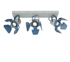 Lucide PICTO - Plafondspot Kinderkamer - 3xGU10 - Blauw Lucide PICTO - Plafondspot Kinderkamer - 3xGU10 - Blauw
