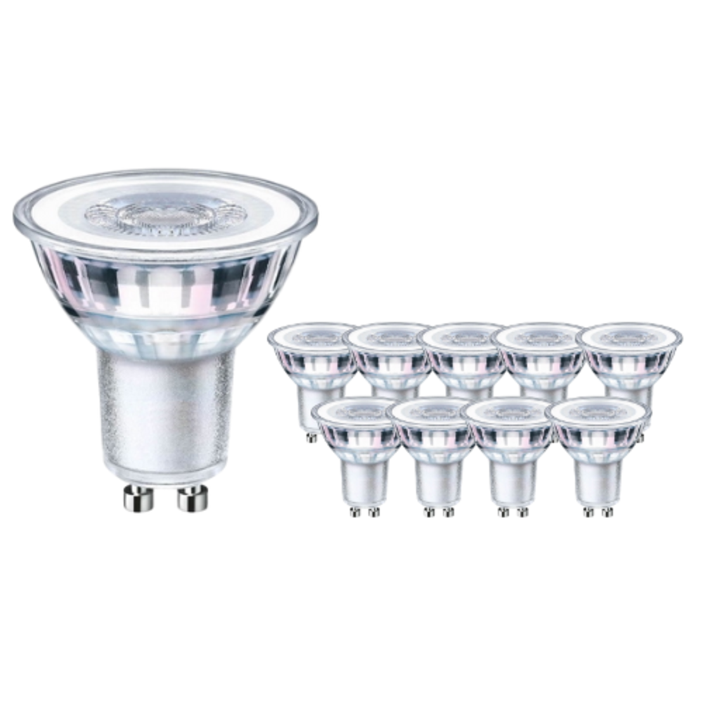 Voordeelpak 10 stuks - GU10 LED spots - 5.5W vervangt 55W - Lichtkleur optioneel