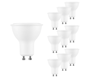 Spectrum Voordeelpak 10 stuks LED spots - GU10 fitting - 6W vervangt 45W - Lichtkleur optioneel Spectrum Voordeelpak 10 stuks LED spots - GU10 fitting - 6W vervangt 45W - Lichtkleur optioneel