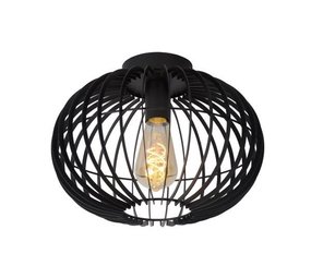 Lucide REDA - Plafonnière - Ø 32 cm - 1xE27 - Zwart Lucide REDA - Plafonnière - Ø 32 cm - 1xE27 - Zwart