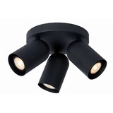 Lucide PUNCH - Plafondspot - Ø 21 cm - 3xGU10 - Zwart Lucide PUNCH - Plafondspot - Ø 21 cm - 3xGU10 - Zwart