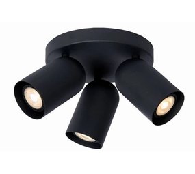 Lucide PUNCH - Plafondspot - Ø 21 cm - 3xGU10 - Zwart Lucide PUNCH - Plafondspot - Ø 21 cm - 3xGU10 - Zwart